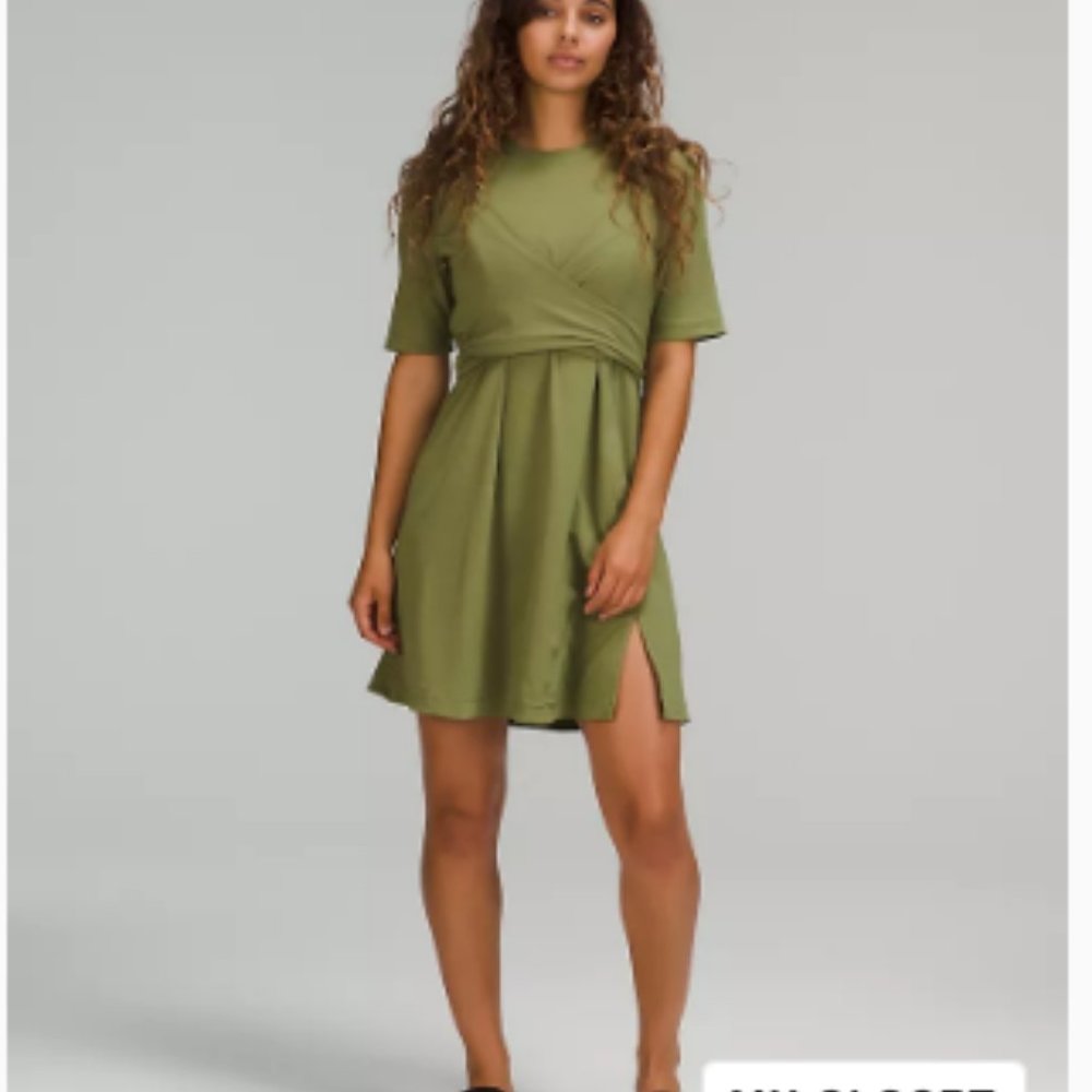 Lululemon Cotton Wrap-Front T-Shirt Dress